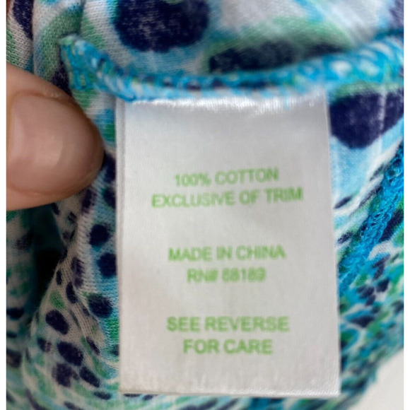 Lilly Pulitzer Womens Caila Dress Size S Gigi Henley Button Cyan Blue Giraffe - Picture 5 of 9